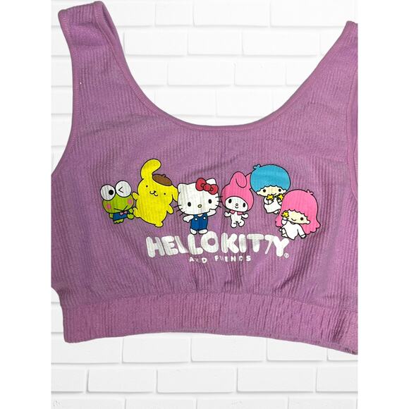 SANRIO Women's Medium Hello Kitty and friends pink crop‎ top - Picture 2 of 12